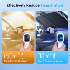 KUST Windshield Sun Shade for 2019-2021 Infiniti QX50 & 2021-2025 2026 QX55 Accessories Window Sunshade Sun Visor Protector Foldable Blocks UV Rays Keep Car Cooler