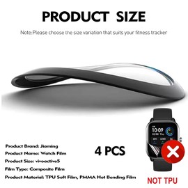 TAMUNI 4 Pcs High Definition Hydrogel Film Screen Guard with Superior Responsiveness and Easy Installation-Full Coverage Screen Protector Cover HD Clear Anti-Scratch Film Anti-Fingerprint Screen Film