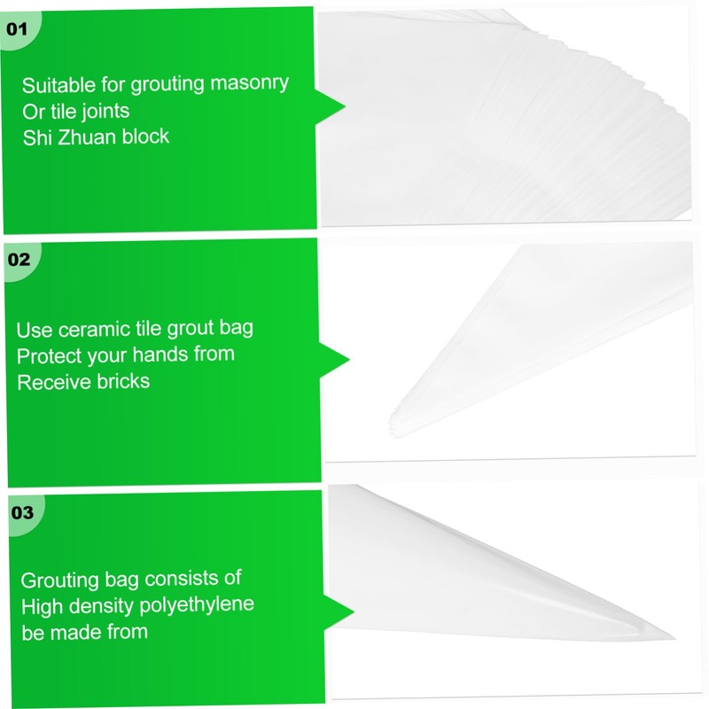 WOONEKY 20pcs Cement Sealer Bags for Grouting and Masonry Applications