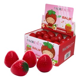 Balsamo Para Labios Forma De Fresa Mayoreo Lip Balm