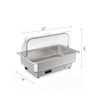 Rectangular Chafing Dish Electric Buffet Set,9QT Stainless Steel Food Servers
