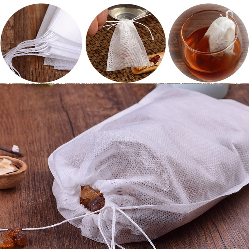 Tea Bags, 200 Pieces, 200 Pieces, 2.8 x 3.5 inches