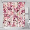 AIBIIN 180x180cm Pink Flowers Wall Shower Curtain Sweet Wedding Floral