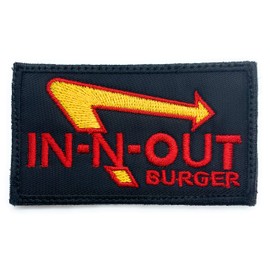 in-N-Out Burger - Funny Tactical Military Morale Embroidered Patch Hook Fastener Backing