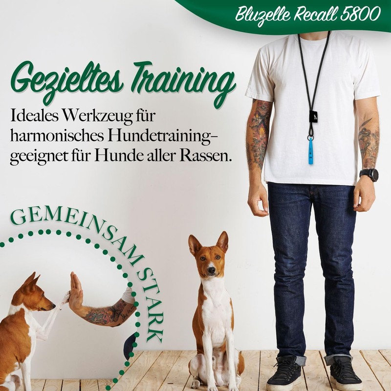 bluzelle Recall 5800 Professional Dog Whistle with Strap for Dog