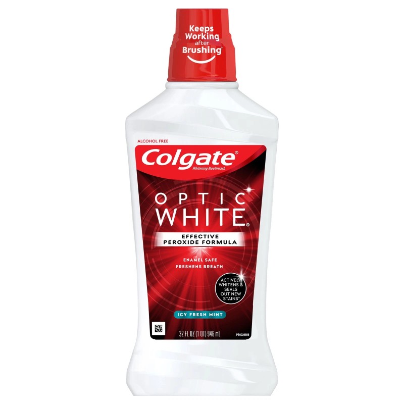 Unbranded Colgate Optic White Whitening Mouthwash, 2% Hydrogen Peroxide