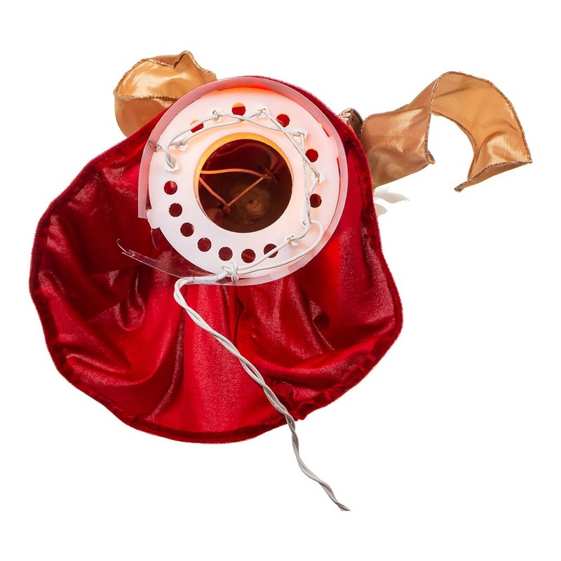 Kurt Adler 16-Inch Red/Gold Black Angel Tree Topper