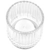 Koyal Wholesale 6Pcs Ribbed Clear Glass Votive Candle Holders Clear
