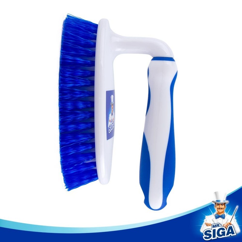 MR.SIGA Heavy Duty Scrub Brush with Comfortable Grip, Cleaning Brush