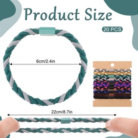 ElevateTech 10pcs Braided Hair Ties Ponytail Holders Hair Ties No Damage Braided Elastics Elastic Hair Ties for Thick Hair for Women