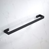 JunSun Matte Black Bath Towel Bar 24 Inch Bathroom Towel