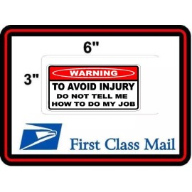 3C SIGNS Toolbox STICKER Funny Warning Sticker - TO AVOID INJURY