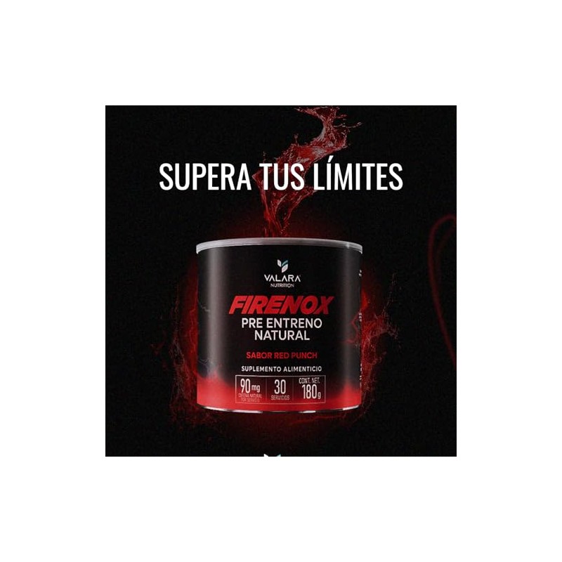 VALARA Firenox Pre-Entreno en Polvo Natural - Gym Entrenamiento