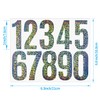 3 inch Reflective Mailbox Numbers for Outside, 6 Sheets 0-9