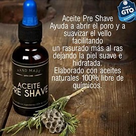 ACEITE PRE-SHAVE para antes de afeitar Growth Beard, facilita el afeitado ofrece protección a la piel, ingredientes naturales. Aceite Barba y bigote. 