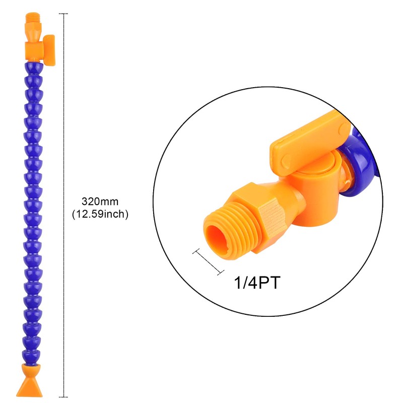 TOPPROS Pack of 6 Flat Nozzle Plastic Flexible Water Oil