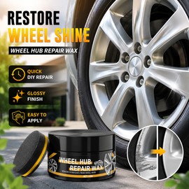 Wheel Hub Repair Wax for Car Detailing – 100g Polishing Paste with Sponge for Light Scratch Touch-Ups