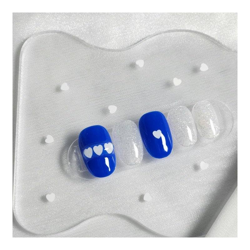 Blue Rub Nail Tip - Petit Coffin / 블루럽 네일팁