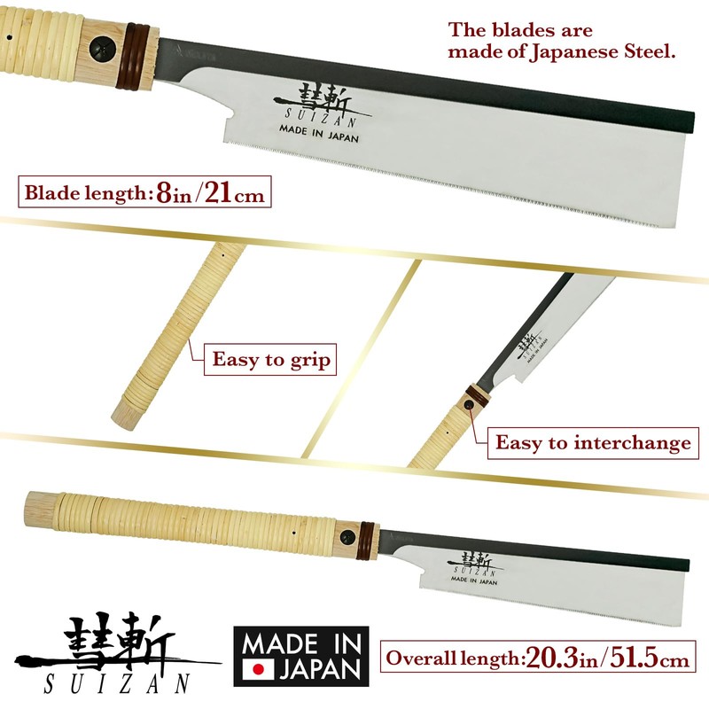SUIZAN Replacement Blade For Japanese Pull Saw Hand Saw 8