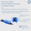 Aqualogix High Resistance Hybrid Aquatic Exercise Fin Set - Blue