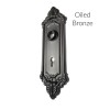 Beautiful door trim escutcheon plate with hub and keyhole Brushed