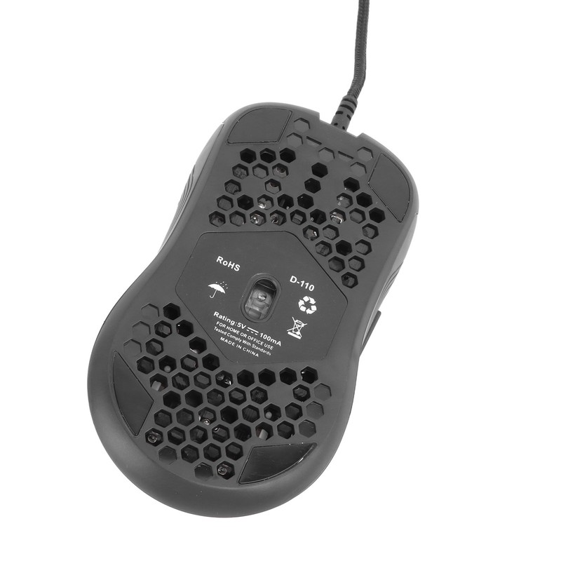 Wired Mouse Lightweight Hollow Out Ergonomic Optical Sensor USB Computer