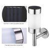 2Pcs Stainless Steel LED Solar Power Wall Mount Light Outdoor