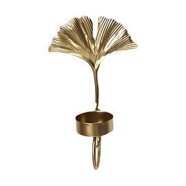 QRZLP Wall Sconce Candle Holder, Nordic Luxury Wall Hanging Candle Sconces Vintage Metal Wall Hanging Decoration for Home Decor Bedroom Living Room. (Leaf)