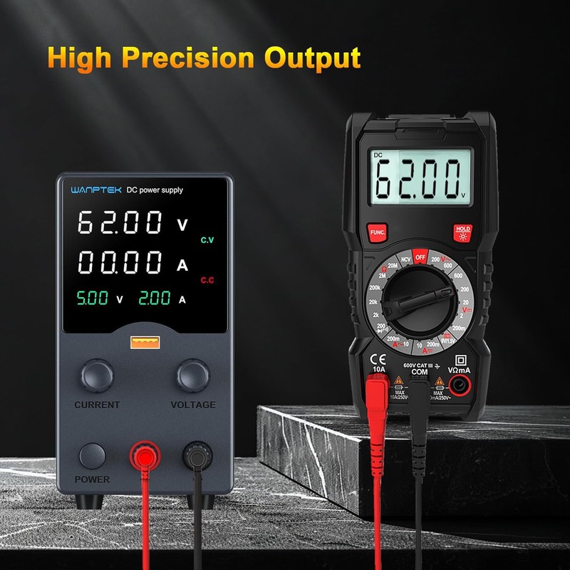 DC Power Supply Variable 62V 5A, Bench Power Supplies with