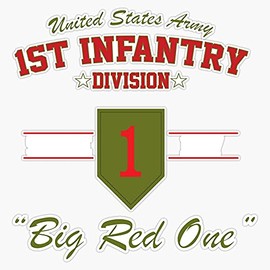 HOF Trading 1St Infantry Division Vinyl Sticker Waterproof Decal Laptop Wall Window Bumper Sticker 5"