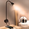 Wall Mounted LED Reading Light with 15" Flexible Gooseneck, Focused