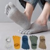 Yazon Men's 5 Toe Socks, Summer Ankle Socks, Cotton Mesh,