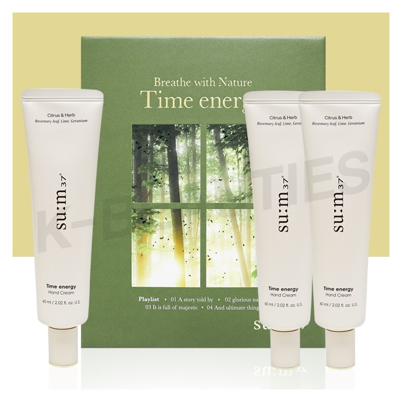 Su:m 37 Time Energy Hand Cream 60ml Hypoallergenic Moisturizing /