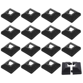 sourcing map Post Skirt, 12pcs 32x32mm/1.26"x1.26" Plastic Split Style Post Base Cover Trim Skirt for Fence Stair Handrail Railing Porch, 97x97mm/3.82"x3.82"(Overall)