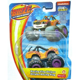 DieCast Nickelodeon Blaze and The Monster Machines [Racing Flag Stripes] Orange