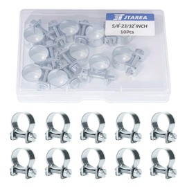 JTAREA 16-18MM Fuel Injection Hose Clamps 5/8"-23/32" Gas Line Clamps Pipe Clamp for Automotive Diesel Petrol Pipes