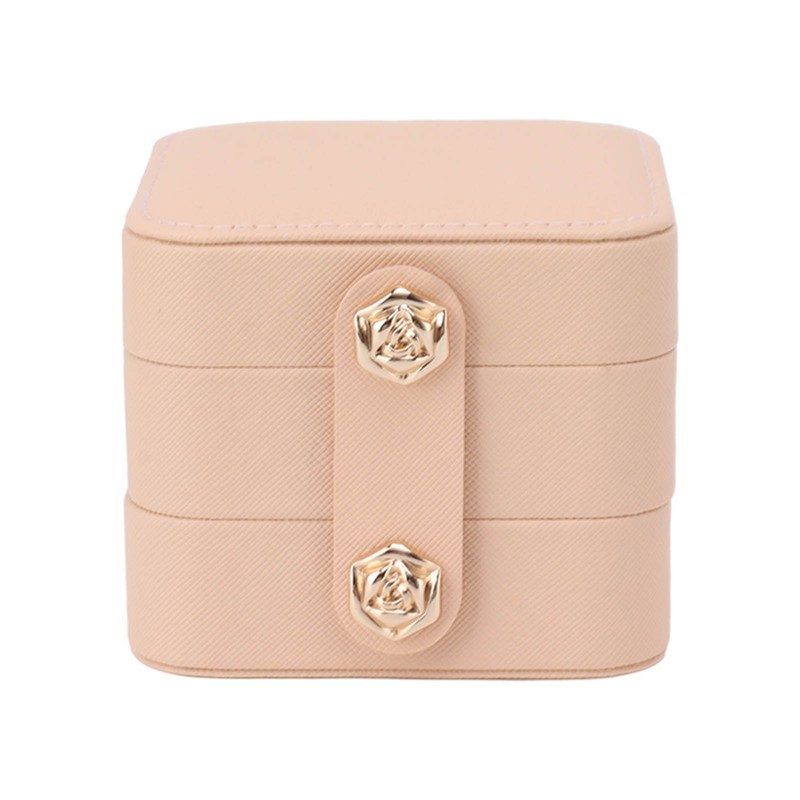 Travel Jewelry Box Organizer Small Portable Storage Case 2 Layer