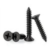 MOOPW Flat Head Wood Screws - Stainless Steel 304 Black