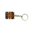 FTWDesign Snare Drum Wood Effect Keyring, light brown