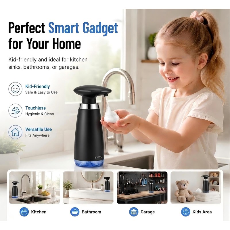 Automatic Foaming Soap Dispenser - Type-C Rechargeable Touchless Soap Pump