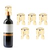 5Pcs Champagne Bottle Stopper Stainless Steel Champagne Sealer Plug Reusable