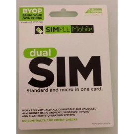 Simple Mobile SIM Pack Prepaid Unlimited Talk Text Data