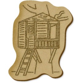 6 x 'Tree House' MDF Craft Embellishments (EB00013857)