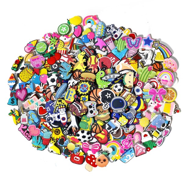 CXPHT 35,50,100 Pcs Random PVC Shoe Charms,Garden Shoes Cute Shoe