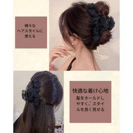 Hair Clip, Hair Clip, Hair Clip, Large, Chiffon, Princess Hairpin, Elegant, Cute, Simple, Stylish, Hair Accessory, Firm, Korean Style, Stylish, Gift, Women's, White
