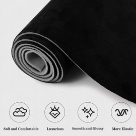otoez Suede Headliner Fabric with Foam Backing Material 60" x 72" Automotive/Home Micro-Suede Headliner Material for Car RV Boat Interior Replacement Repair DIY, Black