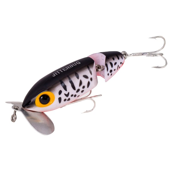 Arbogast Jitterbug Topwater Bass Fishing Lure - Excellent for Night Fishing, Coach Dog Orange Belly, G600 (2 1/2 in, 3/8 oz)