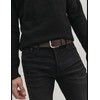 JACK & JONES Men's Jacharry Belt Noos Belt, Brown (Black