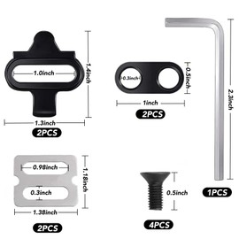 SEPSCO SPD Cleats Replacement, Compatible for Shimano (SM-SH51/SH56) and SPD-SL Systems Pedals, 2Pack Durable Anti-Slip MTB/Road Bike Cleats for Indoor Cycling Spin Bike, Peloton Cycling Shoe Clipless