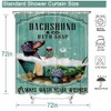 Famiffty Dog Shower Curtain,Funny Shower Curtains 72Wx72L Inch Dachshund Shower